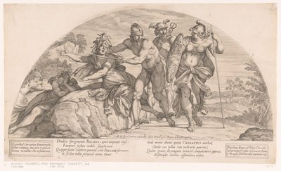 Perseus mestaa Medusan pään Tarinoita Odysseiasta (sarjan nimi) tekijältä Nicolas Mignard