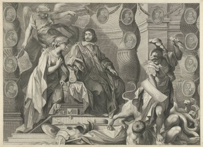Aegidius Le Maistren (1663) mainosprintti, yläosa tekijältä Nicolas Pitau (I)