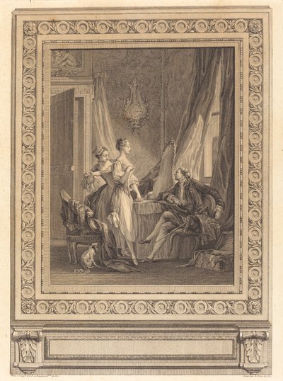 Vessa tekijältä Nicolas Ponce after Pierre Antoine Baudouin with border by Charles Nicolas Cochin II