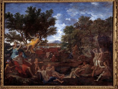Apollo rakastunut Daphneen. Nicolas Poussinin maalaus tekijältä Nicolas Poussin