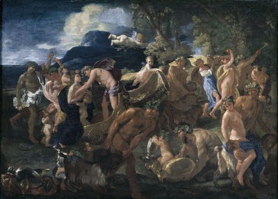 Bacchanal tai Bacchus ja Ariadne tekijältä Nicolas Poussin