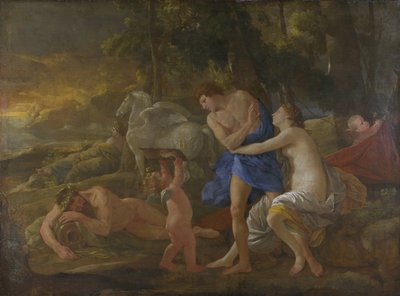 Kefalus ja Aurora, noin 1630 (öljy kankaalle). tekijältä Nicolas Poussin