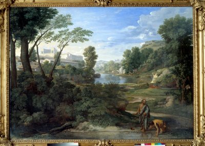 Diogene heittää pahuksensa. Nicolas Poussinin maalaus tekijältä Nicolas Poussin