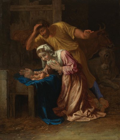Kristuksen syntymä tekijältä Nicolas Poussin