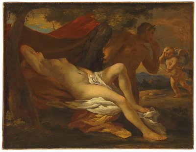 Jupiter ja Antiope tekijältä Nicolas Poussin