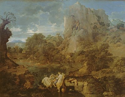 Maisema Herkuleen ja Kakuksen kanssa, n.1656. tekijältä Nicolas Poussin