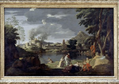 Poussinin Orpheus ja Eurydice, Louvre-museo tekijältä Nicolas Poussin
