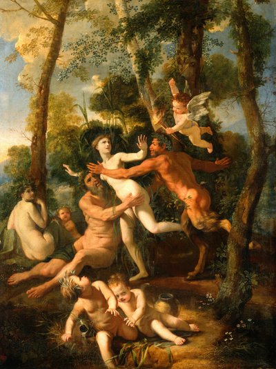 Pan ja Syrinx, 1637 tekijältä Nicolas Poussin
