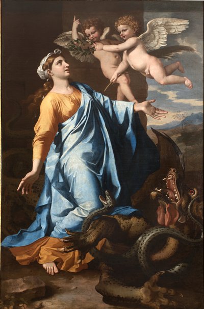 Pyhä Margaret tekijältä Nicolas Poussin