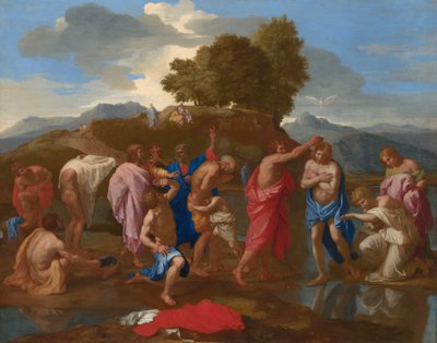 Kristuksen kaste tekijältä Nicolas Poussin