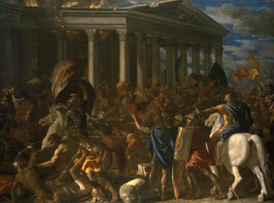 Jerusalemin temppelin tuho ja säkki tekijältä Nicolas Poussin