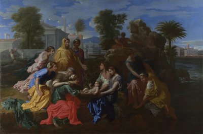Mooseksen löytö, 1651 tekijältä Nicolas Poussin