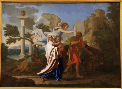 Lento Egyptiin, 1657 tekijältä Nicolas Poussin