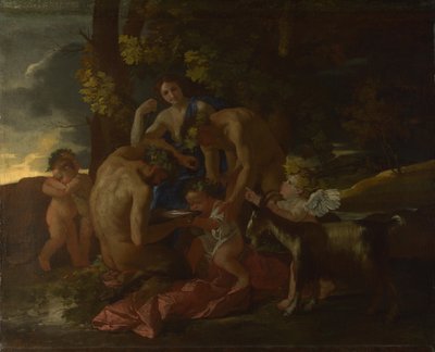 Bacchuksen hoito, n. 1628-1629 tekijältä Nicolas Poussin