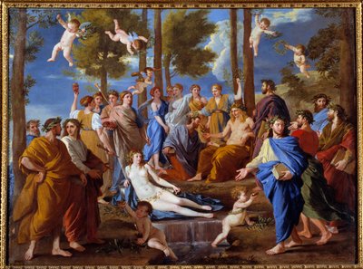 Parnassus. Muusat Calliope tekijältä Nicolas Poussin