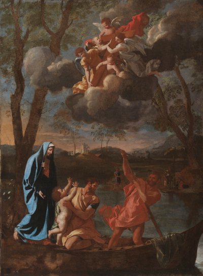 Pyhän perheen paluu Nasaretiin, n. 1627. tekijältä Nicolas Poussin