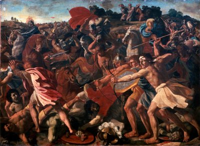 Joosuan voitto amalekilaisista, 1625-1626. tekijältä Nicolas Poussin