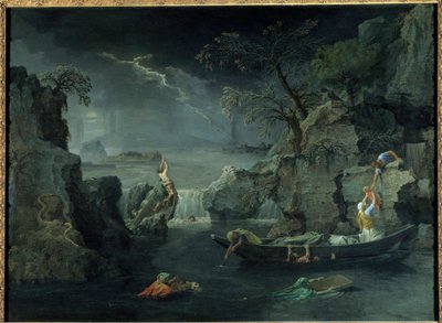Talvi tai vedenpaisumus. Nicolas Poussinin (1594-1665) maalaus, noin 1660-1664. Öljy kankaalle. Mitat: 1,18 x 1,60 m. tekijältä Nicolas Poussin