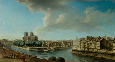 Notre Dame ja Ile Saint-Louisin länsikärki tekijältä Nicolas Raguenet