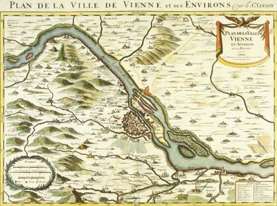 Wienin kaupungin kartta, 1692 tekijältä Nicolas Sanson DAbbeville