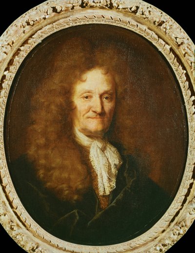 Medaillon runoilija Jean de La Fontaine ... (maalaus kankaalle) tekijältä Nicolas de Largillière