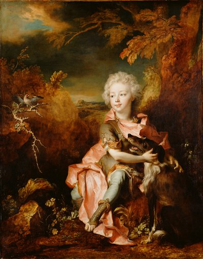 Pojan muotokuva naamiaisasuissa, noin 1710-14 (öljy kankaalle). tekijältä Nicolas de Largillierre