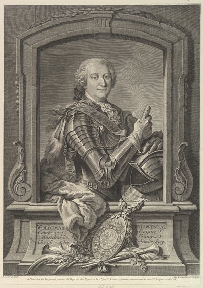 Maréchal de Lowendalin muotokuva 1700-luvulta. tekijältä Nicolas de Larmessin