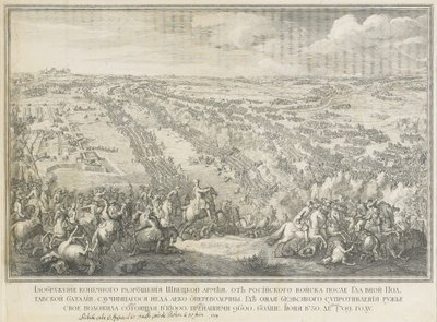 Poltavan taistelu 27. kesäkuuta 1709 tekijältä Nicolas de Larmessin II