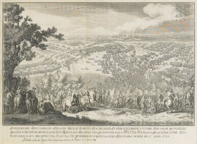 Poltavan taistelu 27. kesäkuuta 1709 tekijältä Nicolas de Larmessin II
