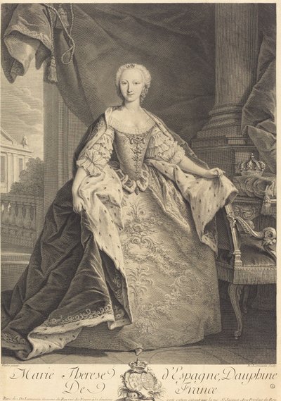 Marie Therese Espanjasta, Dauphine Ranskasta tekijältä Nicolas de Larmessin IV after Jean Baptiste Van Loo