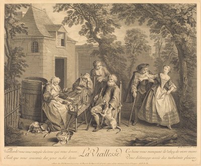 Vanhuus tekijältä Nicolas de Larmessin IV after Nicolas Lancret