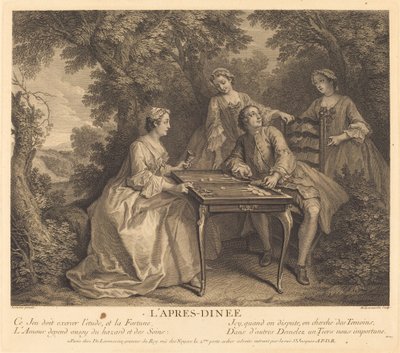 Päivällisen jälkeen tekijältä Nicolas de Larmessin IV after Nicolas Lancret