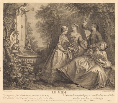 Keskipäivä tekijältä Nicolas de Larmessin IV after Nicolas Lancret