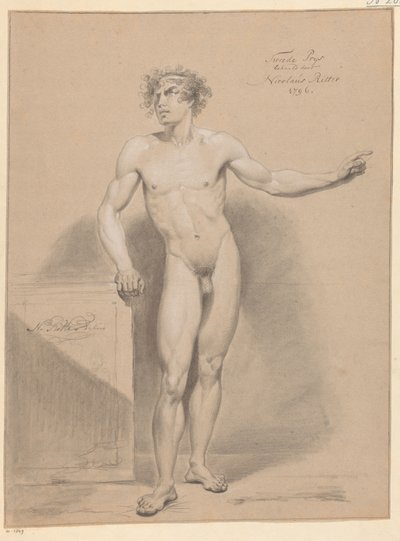 Seisova miesalasti edestä katsottuna (2. palkinto 1796) tekijältä Nicolaus Ritter jr.