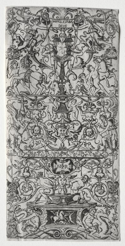Ornamenttipaneeli: Mars, taistelujen jumala, n. 1507. tekijältä Nicoletto da Modena