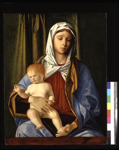 Madonna ja lapsi (tempera ja öljy puulle) tekijältä Nicolo Rondinelli