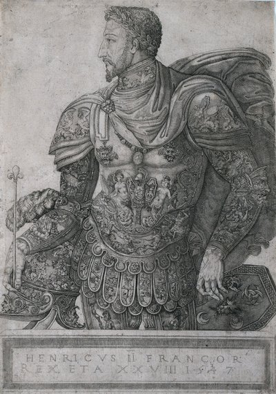 Henri II, Ranskan kuningas, 28-vuotiaana, 1547. tekijältä Nicolo della Casa