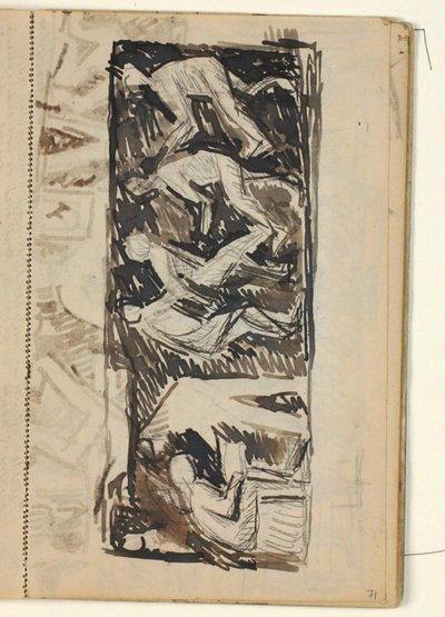 Composició figurativa - esborrany de relleu sobre diferents artesanies? acabat tekijältä Niels Larsen Stevns