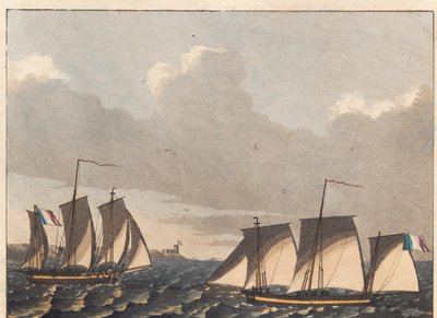 Ranskan tasapohjaiset tai luggers Ranskan rannikolla tekijältä Niels Truslew