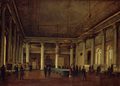 Sisäkuva Dmitri Naryshkinin talosta Taiteen edistämisyhdistyksen kokouksen aikana, 1825 tekijältä Nikanor Grigoryevich Chernetsov