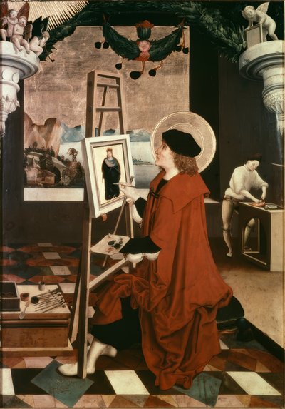 Pyhä Luukas maalaa Madonnaa tekijältä Niklaus Manuel