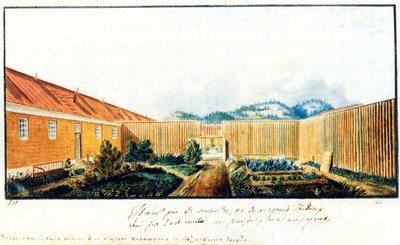 Pietarin vankilan sisäpiha, 1832 tekijältä Nikolai Alexandrovich Bestuzhev