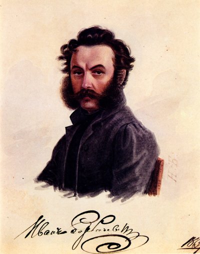 Dekabristin Ivan Horbatševskin muotokuva 1800-1869, 1837 tekijältä Nikolai Alexandrovich Bestuzhev