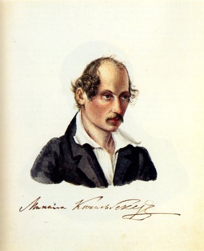 Dekabristin Mikhail Kuechelbeckerin muotokuva 1798-1859, 1831 tekijältä Nikolai Alexandrovich Bestuzhev
