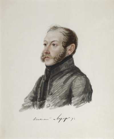 Dekabristin Nikolai Lorerin muotokuva 1794-1873, 1832-1833 tekijältä Nikolai Alexandrovich Bestuzhev