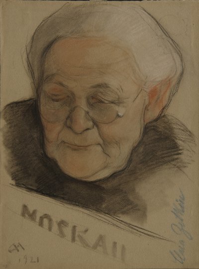Clara Zetkinin muotokuva 1857-1933, 1921 tekijältä Nikolai Andreevich Andreev