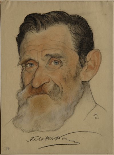 Felix Yakovlevich Cohnin muotokuva 1864-1941, 1922 tekijältä Nikolai Andreevich Andreev