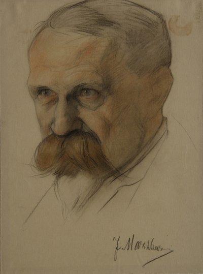 Julian Marchlewskin muotokuva 1866-1925, 1920-luvun alku tekijältä Nikolai Andreevich Andreev