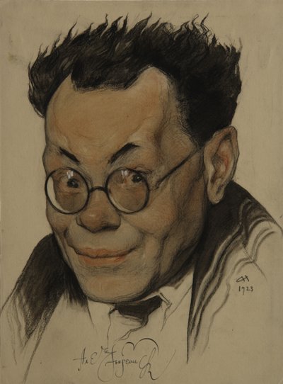 Muotokuva kirjailija Aleksei M. Remizov 1877-1957, 1923 tekijältä Nikolai Andreevich Andreev