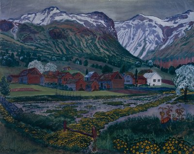 Buttercup Night (öljy kankaalle) tekijältä Nikolai Astrup